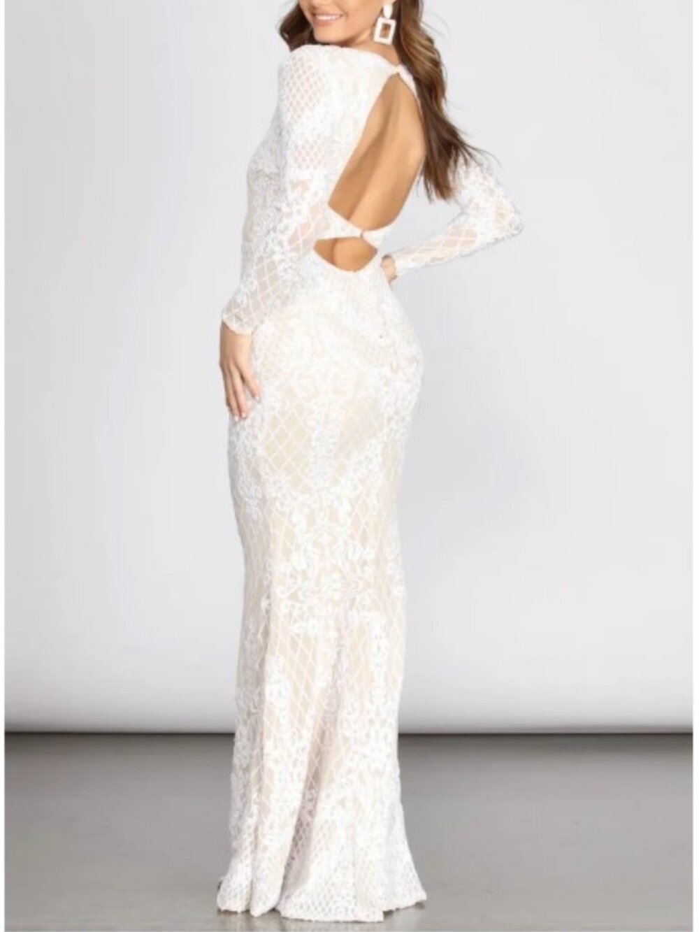 NWT Windsor Misha Sequin Mermaid Wedding Formal Dress